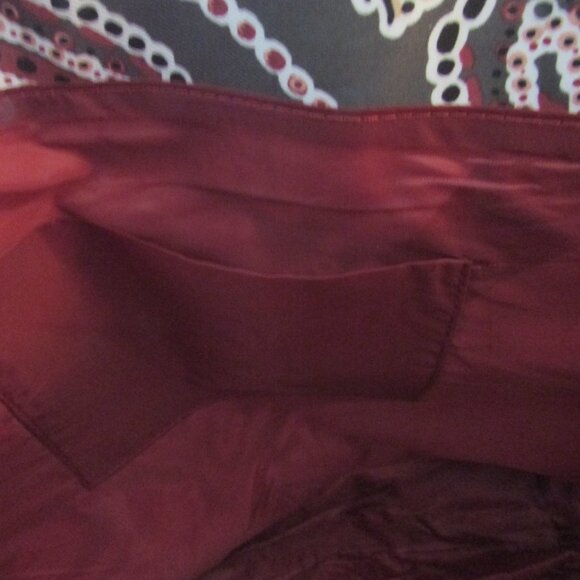 Bohemian Braided Handle Tote Bag Brown, Burgundy Faux Leather/Polyester - Picture 8 of 10